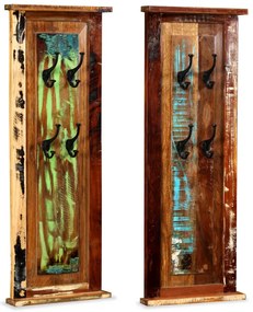 vidaXL Κρεμάστρες Ρούχων 2 τεμ. 38x100 εκ. από Μασίφ Ανακυκλωμένο Ξύλο