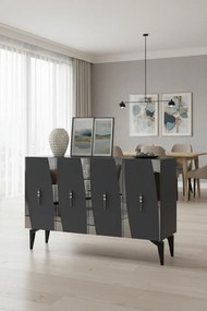 Stewehome πολυλειτουργικός κονσόλα ντουλάπι για καφέ και βάση τηλεόρασης 120x32x79 cm