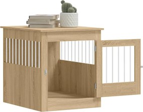 vidaXL Κλουβί Σκύλου Sonoma Δρυς 64,5 x 80 x 71 εκ. από Επεξεργ. Ξύλο