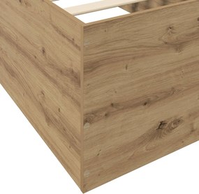 vidaXL Κρεβάτι δαπέδου Artisian Δρυς 80 x 200 cm Επεξεργασμένο Ξύλο