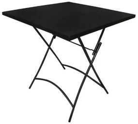 WOODWELL PARK Τραπέζι Πτυσσόμενο Μέταλλο Βαφή Μαύρο 70x70x71cm Ε5177