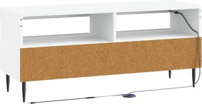 vidaXL Ντουλάπα LED Τηλεόρασης Λευκό Επεξεργασμένο Ξύλο