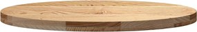 vidaXL Επιτραπέζια επιφάνεια 80x40x4 εκ. από Μασίφ Ξύλο Δρυός Οβάλ