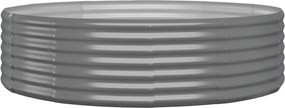 vidaXL Ζαρντινιέρα Γκρι 140x140x36 εκ. Γαλβανισμένος χάλυβας