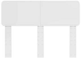 vidaXL Κεφαλάρι με κεφαλάρι Λαμπερό Λευκό 135 cm Επεξεργασμένο ξύλο