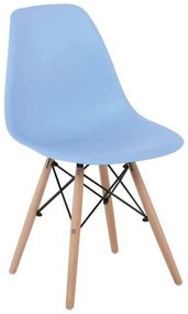 Καρέκλα ART Wood PP Σιέλ 46x52x82cm (Σετ 4 ΤΕΜ)