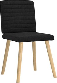 vidaXL Καρέκλες Τραπεζαρίας 6 τεμ. Μαύρες Υφασμάτινες