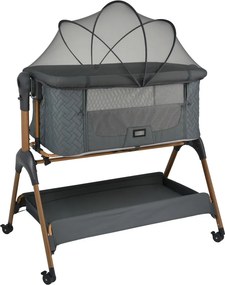 Λίκνο (0+ Μηνών/Έως 9kg) Bebe Stars Style 2 in 1 Smoked Grey 847-186