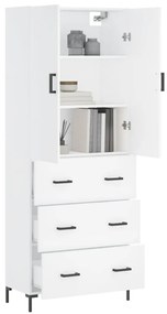 vidaXL Ντουλάπι Λευκό 69,5x34x180 εκ. από Επεξεργασμένο Ξύλο