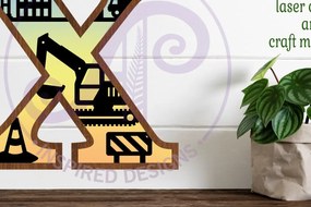 Intra απο ξύλο plywood 3mm-4mm πάχος - Κατασκευή Large X Wall Letter 3 Layer Δίασταση 30x20 cm INTRAFABR-115466928