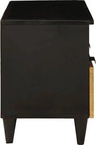 vidaXL Ντουλάπι TV Μαύρο και Χρυσό 70 x 33 x 46 εκ Επεξεργασμένο Ξύλο