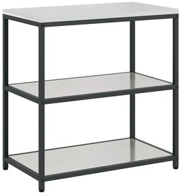 vidaXL Σετ Αποθήκευσης Κουζίνας με ράφι 2 pcs Ασημί Ανοξείδωτο ατσάλι