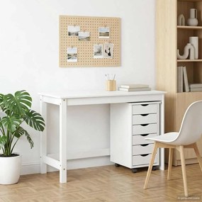 vidaXL Σετ Γραφείου και Κινητού Ντουλαπιού MOSS 2 pcs Λευκό