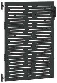 vidaXL Πύλη Κήπου Μαύρο 105 x 150 cm Ατσάλι με Επικάλυψη Πούδρας