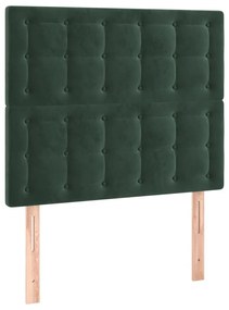 Πλαίσιο Κρεβατιού με Κεφαλάρι Σκ. Πράσινο 120x200 εκ. Βελούδινο - Πράσινο