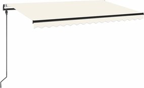 vidaXL Τέντα Συρόμενη Αυτόματη Κρεμ 450 x 300 εκ.