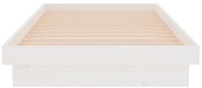 vidaXL Πλαίσιο Κρεβατιού Λευκό 90 x 190 εκ. Μασίφ Ξύλο Single