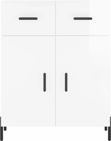 vidaXL Ντουλάπι Γυαλιστερό Λευκό 69,5x34x90 εκ. Επεξεργασμένο Ξύλο