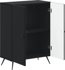 vidaXL Ντουλάπι Αποθήκευσης Μπάνιου BREDA Μαύρο 59,5 x 31 x 80 εκ