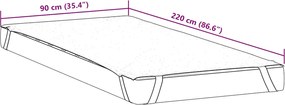 vidaXL Προστατευτικό στρώματος Λευκό 90x220 εκ. Αδιάβροχο