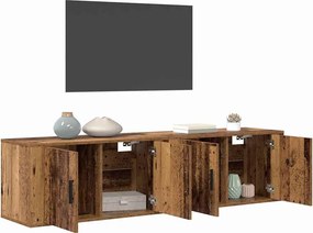 vidaXL Σετ Βαθμιδωτών Ντουλαπιών Τηλεόρασης 2 pcs Παλιό Ξύλο