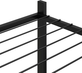 vidaXL Βάση Λουλουδιών Μαύρη 83 x 25 x 80 εκ. Σιδερένια