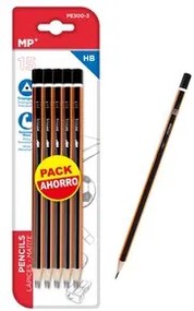 MP ξύλινο μολύβι PE300-3, τρίγωνο, HB, 15τμχ
