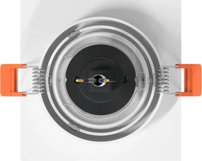 vidaXL Σποτ 6 pcs Λευκό 9 x 9 x 2 εκ. Αλουμίνιο