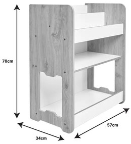 Ραφιέρα Seagull pakoworld λευκό mdf 57x34x70εκ