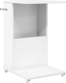 vidaXL Τραπεζάκι Πλευράς Λευκό 40 x 35 x 60 εκ. Επεξεργασμένο ξύλο