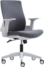 BF8950 Πολυθρόνα Γραφείου Άσπρο - Γκρι, Mesh Γκρι, Ύφασμα Γκρι   1τμχ