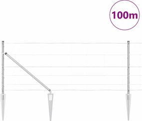 vidaXL Στύλος Περιφράξεων Γαλβανισμένο 100 x 0,8 μ Ατσάλι