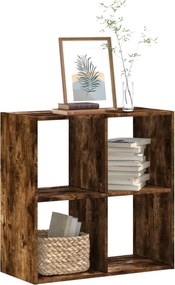 vidaXL Βιβλιοθήκη Καπνιστή Δρυς 68,5x32x68,5 εκ. από Επεξεργ. Ξύλο