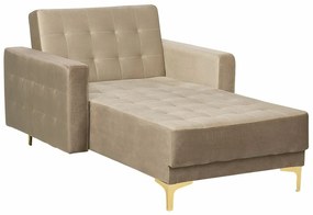 Ανάκλινδρο Berwyn G105, Λειτουργία ύπνου, Beige, 107x83cm, Πόδια: Μέταλλο