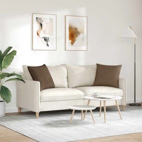 vidaXL Μαξιλάρι Καναπέ 2 pcs Καφέ 50 x 50 cm ύφασμα