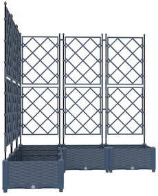 vidaXL Γλάστα Κήπου με Πλέγμα 5 τμχ Γκρι 120x120x125.5 εκ