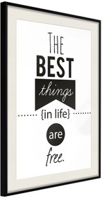 Αφίσα - The Best Things  - 20x30 - Μαύρο - Με πασπαρτού