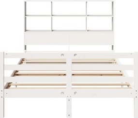 vidaXL Κρεβάτι Βιβλιοθήκη Χωρίς Στρώμα 120x200 εκ Μασίφ Ξύλο Πεύκο