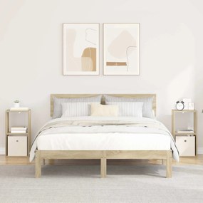 vidaXL Κομοδίνο 2 τμχ. Δρύς Sonoma 30,5 x 27 x 59,5 εκ