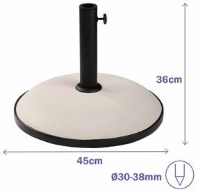 Βάση ομπρέλας Marbueno Λευκό 45 x 36 x 45 cm Στρογγυλή