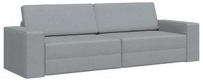 vidaXL Καναπές Κρεβάτι 2 σε 1 Ανοιχτό Γκρι 245x150x60.5 εκ. Ύφασμα