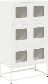 vidaXL Highboard Λευκό 68x39x123 cm Ατσάλι