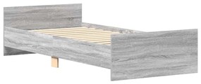 vidaXL Πλαίσιο Κρεβατιού Γκρι Sonoma 90x200 εκ. Επεξεργασμένο Ξύλο