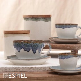 Φλυτζάνι Espresso 90ml + Πιατάκι Espiel Essentials Blue OWR101K6