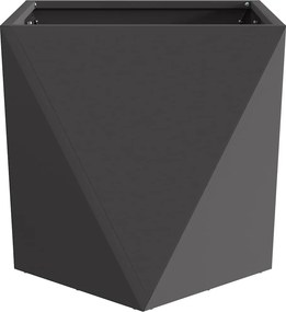 vidaXL Γλάστρα 2 pcs Μαύρο 50 x 50 x 50 cm Ατσάλι