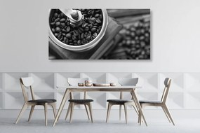 Εικόνα ενός vintage μύλου καφέ σε ασπρόμαυρο - 100x50