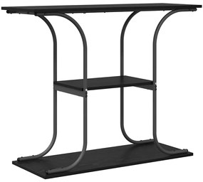 vidaXL Τραπέζι κονσόλας με ράφι Μαύρη δρυς 101 x 35 x 80.5 εκ
