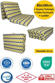Stewehome Πτυσσόμενο στρώμα αφρού 180x80x10 cm