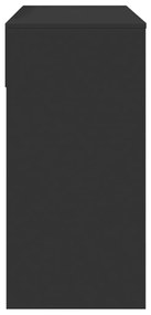 vidaXL Μπουντουάρ με Καθρέφτη Μαύρο 80 x 39 x 80 εκ.