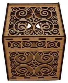 Σετ 2 τεμαχίων – Intra Baroque Elegance Ξύλινο Διακοσμητικό Κουτί με Περίτεχνη Χειροποίητη Χαρακτική 38x10x17 cm Box38-00763